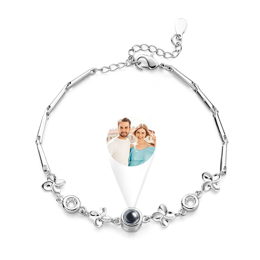 Custom Projection Bracelet Diamond Chain Gift for Her