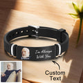 Men's Bracelet Custom Photo Memorial Bracelet Engraved Commemorate Photo Memory Gifts