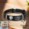 Custom Photo Memorial Bracelet Engraved Men's Bracelet In Memory Of Mother Gifts