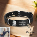 Custom Photo Memorial Bracelet Engraved Men's Bracelet Commemorate Photo Memory Gifts