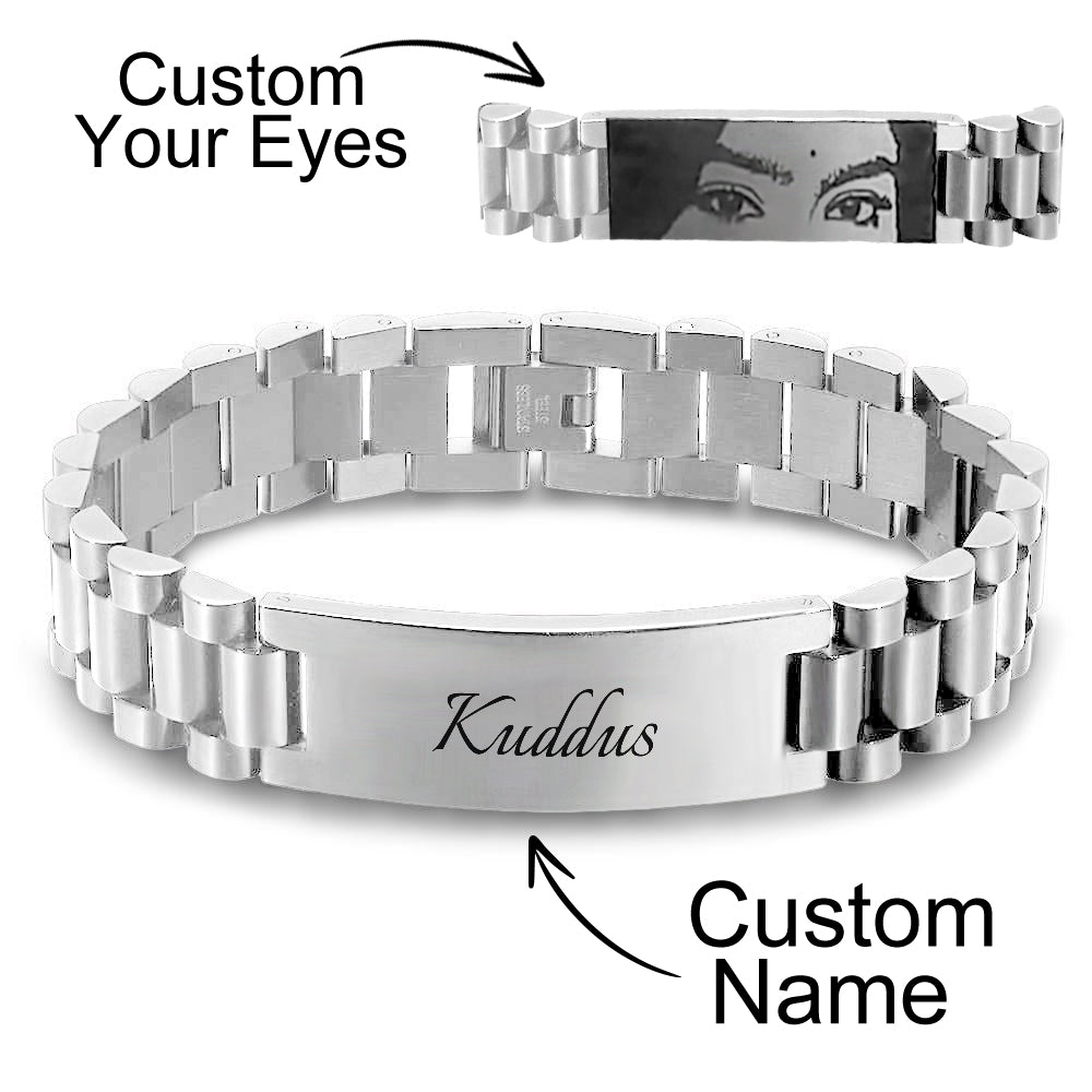 Custom Eyes Engravable Bracelet