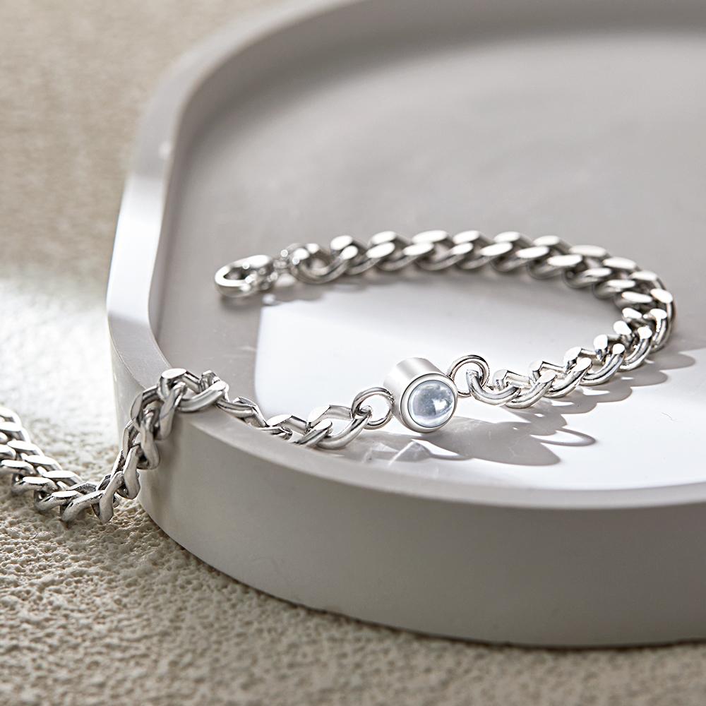 Custom Memorial Photo Projection Bracelet Vintage Bracelet Father's Day Gift