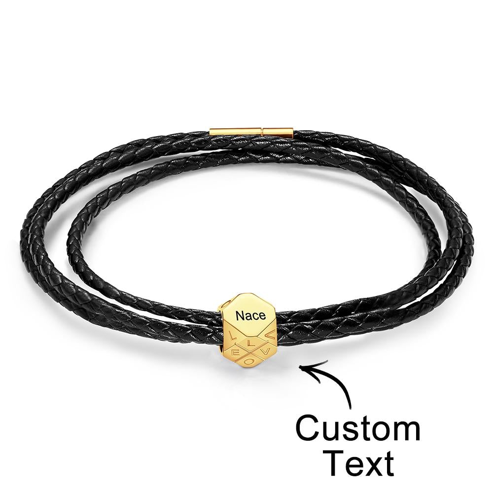 Custom Engraved Bracelet Simple and Versatile Valentine's Gift for Him
