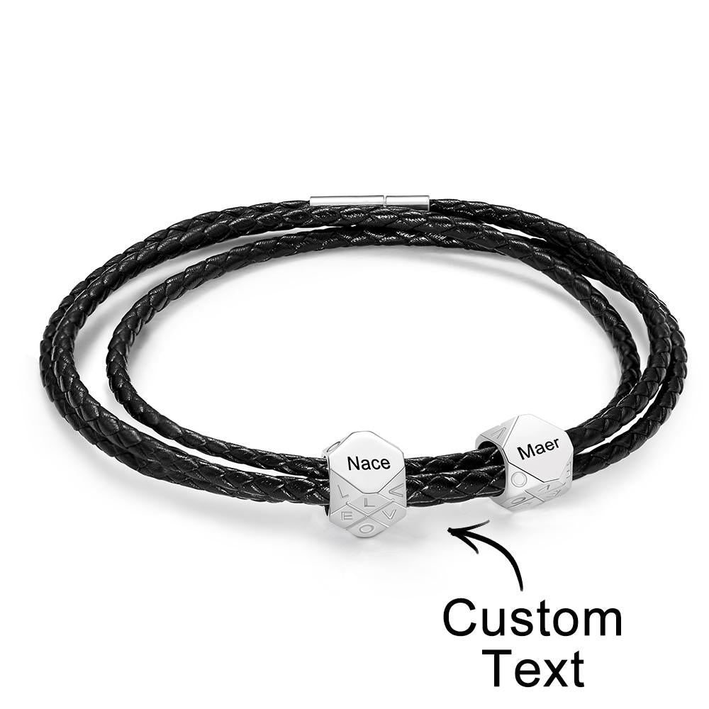 Custom Engraved Bracelet Simple and Versatile Valentine's Gift for Him