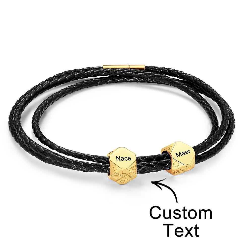 Custom Engraved Bracelet Simple and Versatile Valentine's Gift for Him