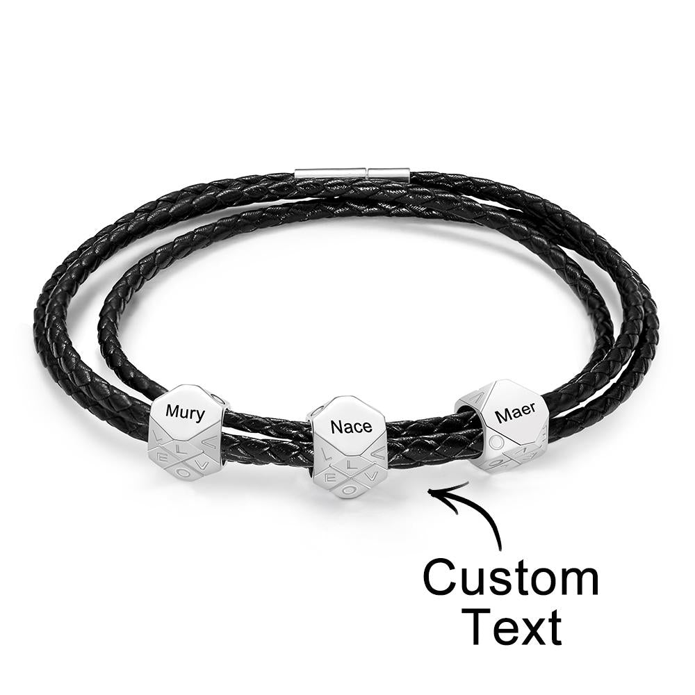 Custom Engraved Bracelet Simple and Versatile Valentine's Gift for Him