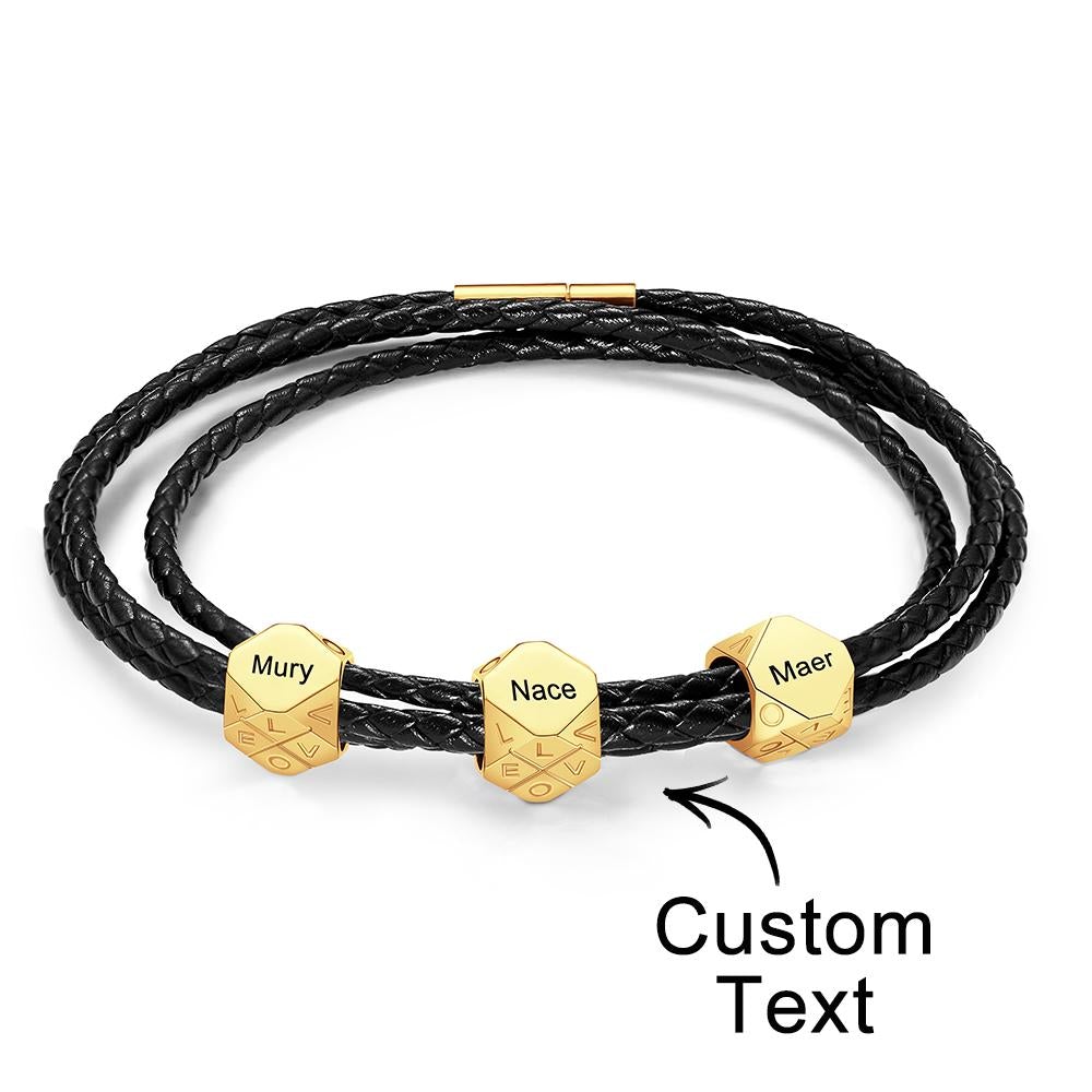 Custom Engraved Bracelet Simple and Versatile Valentine's Gift for Him