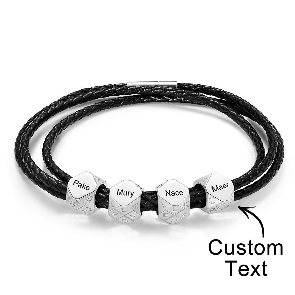 Custom Engraved Bracelet Simple and Versatile Valentine's Gift for Him