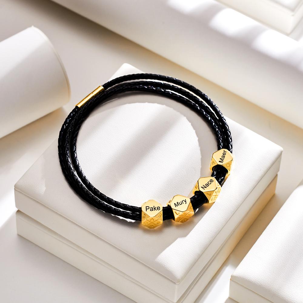 Custom Engraved Bracelet Simple and Versatile Valentine's Gift for Him