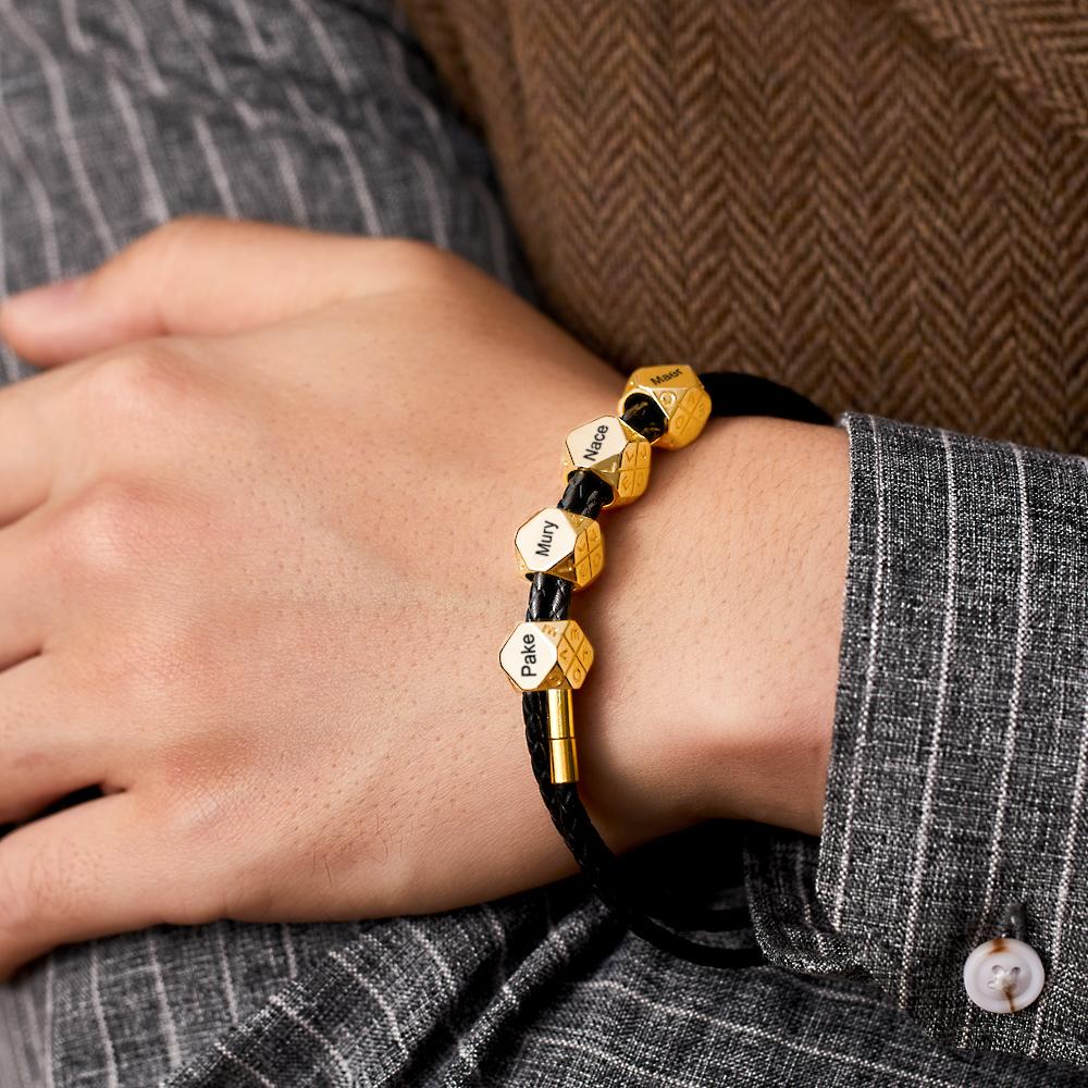 Custom Engraved Bracelet Simple and Versatile Valentine's Gift for Him
