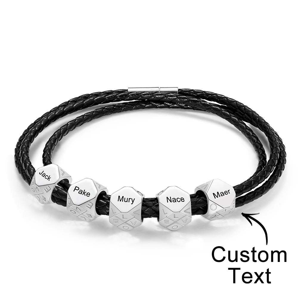 Custom Engraved Bracelet Simple and Versatile Valentine's Gift for Him