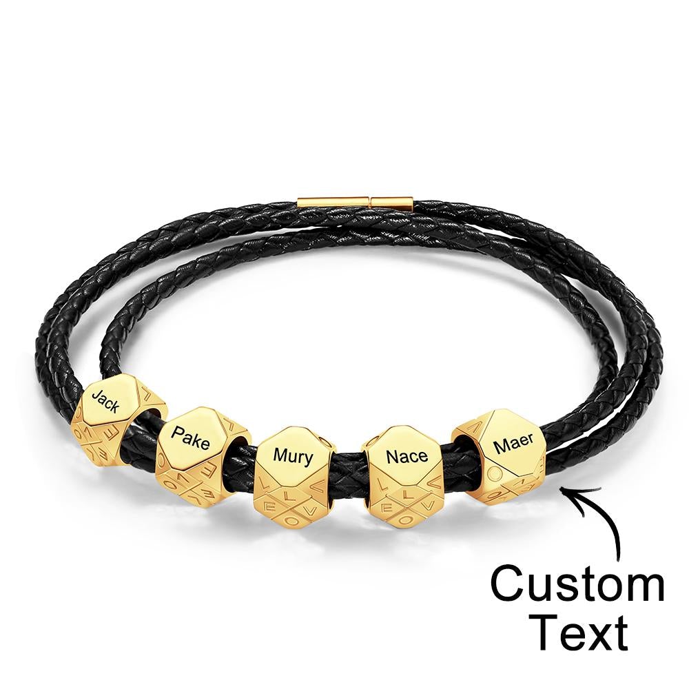 Custom Engraved Bracelet Simple and Versatile Valentine's Gift for Him