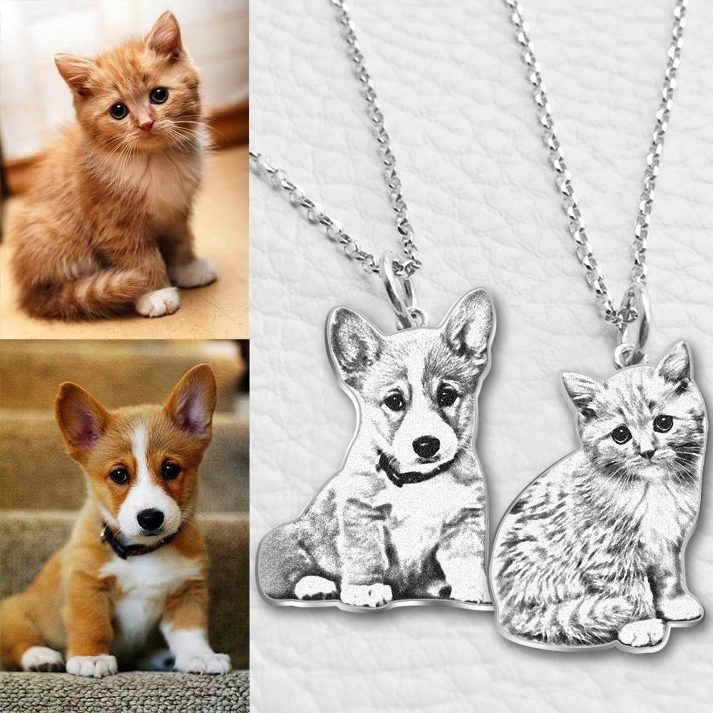 Photo Engraved Necklace Stainless Steel Memorial Gifts Babies Picture