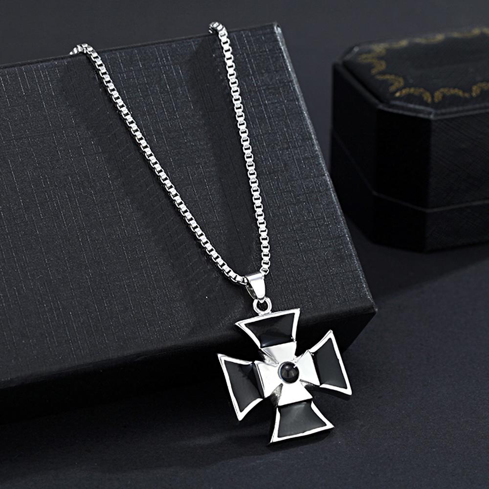 Personalized Windmill Photo Projection Men's Necklace for Him Minimalist Memorial Jewelry