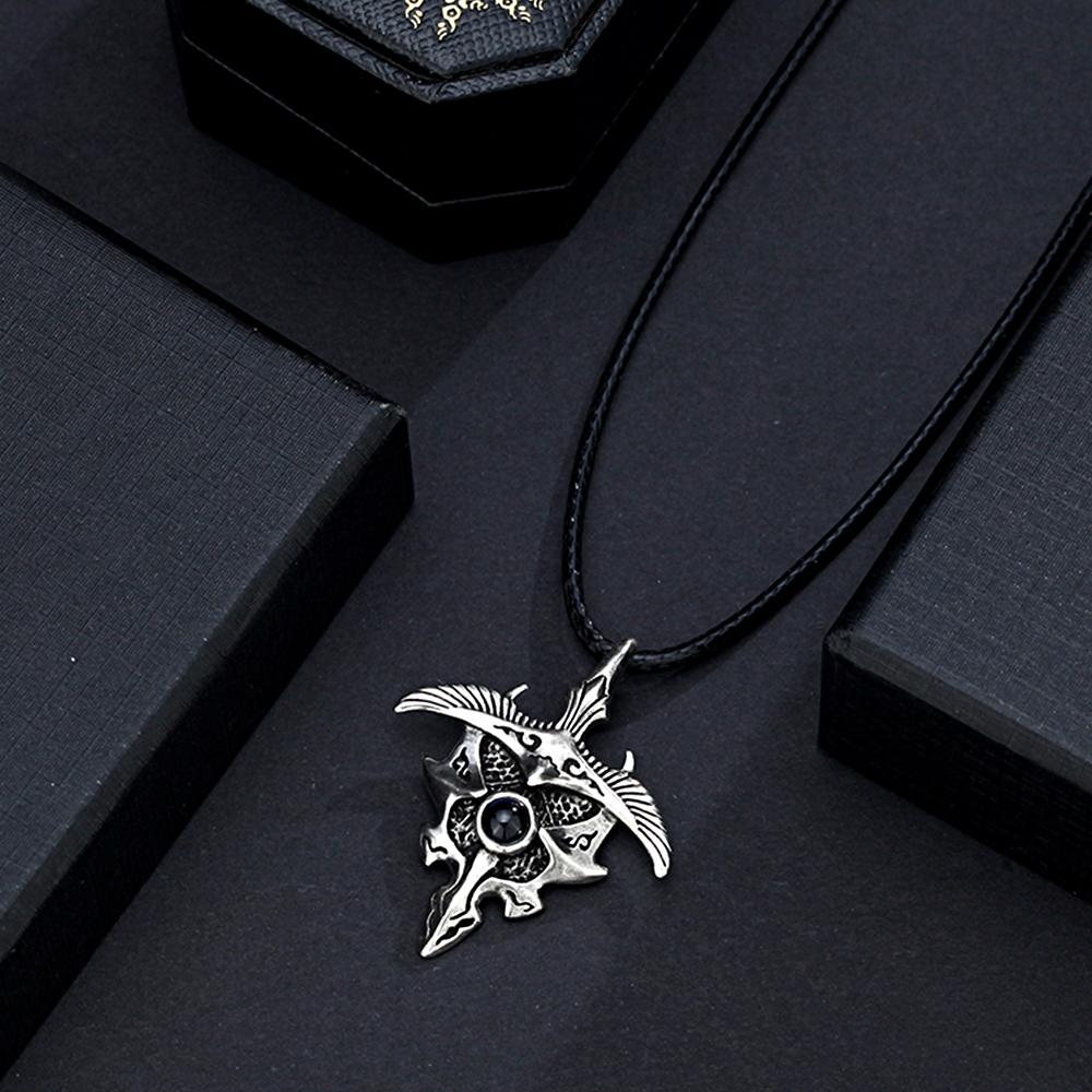 Personalized Spread The Wings Photo Projection Men's Necklace Minimalist Handmade Jewelry for Him