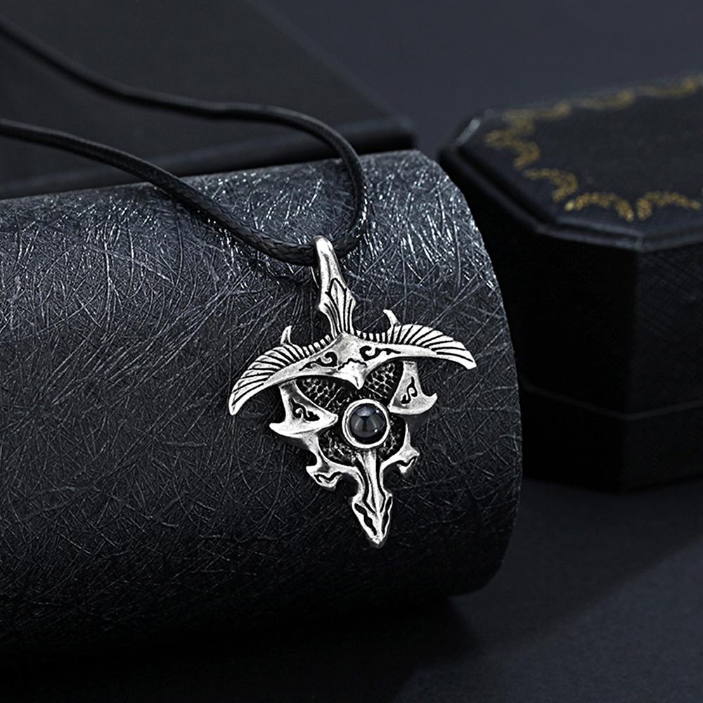 Personalized Spread The Wings Photo Projection Men's Necklace Minimalist Handmade Jewelry for Him