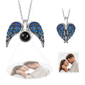 Custom Projection Necklace Wing Heart-shaped Wings Pendant Necklace Gift for Her