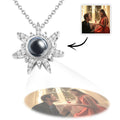Sun Photo Projection Necklace Personalized Picture Inside Pendant Minimalist Pet Memorial Jewelry Trendy Best Friend Gift