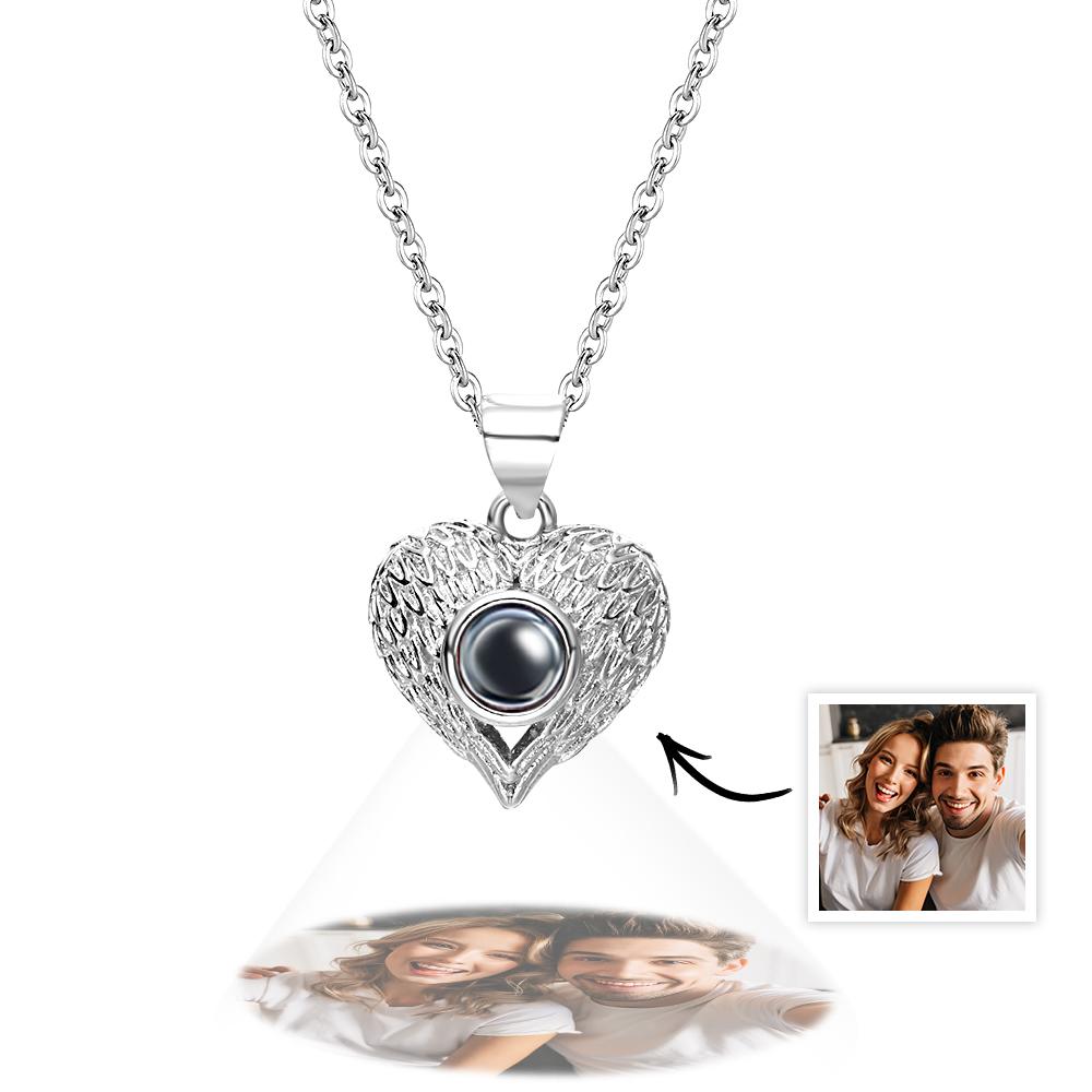 Personalized Picture Projection Necklace Heart Shaped Style Present for Best And Favourite Friend