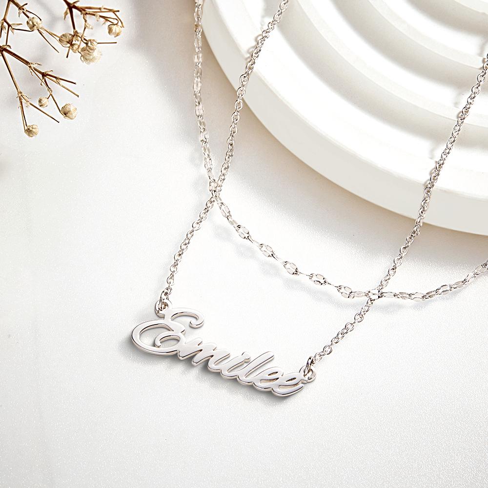 Layered Custom Necklace Personnalized Name Necklace Anniversary Gifts for Her