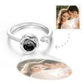 Custom Photo Projection Ring Personalized Photo Open Ring Valentine's Day Gift