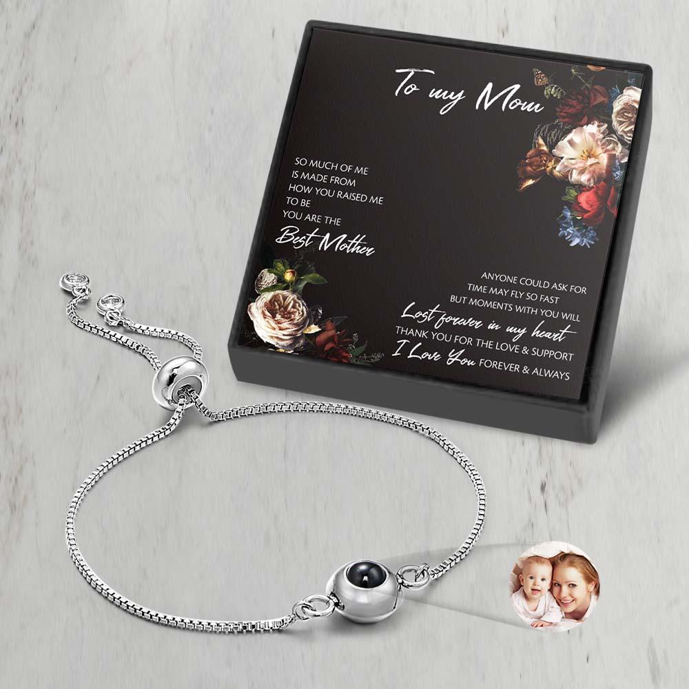 Photo Projection Bracelet Personalized Adjustable  Bracelet Sweet Cool Gift for Mom Best Mother's Day Gift
