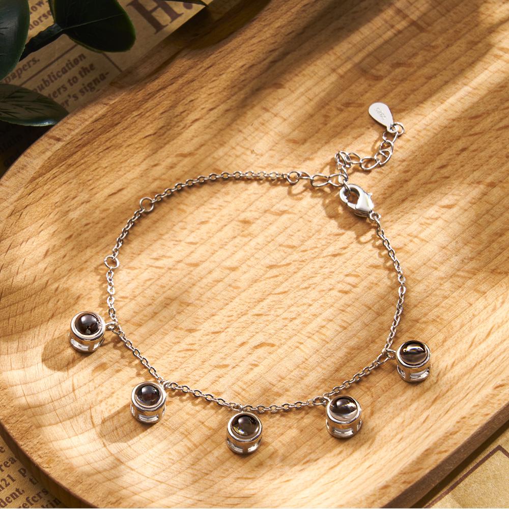 Custom Photo Projection Bracelet Minimalist Gift Memorial Photo Jewelry Trendy Best Friend Gift for Her