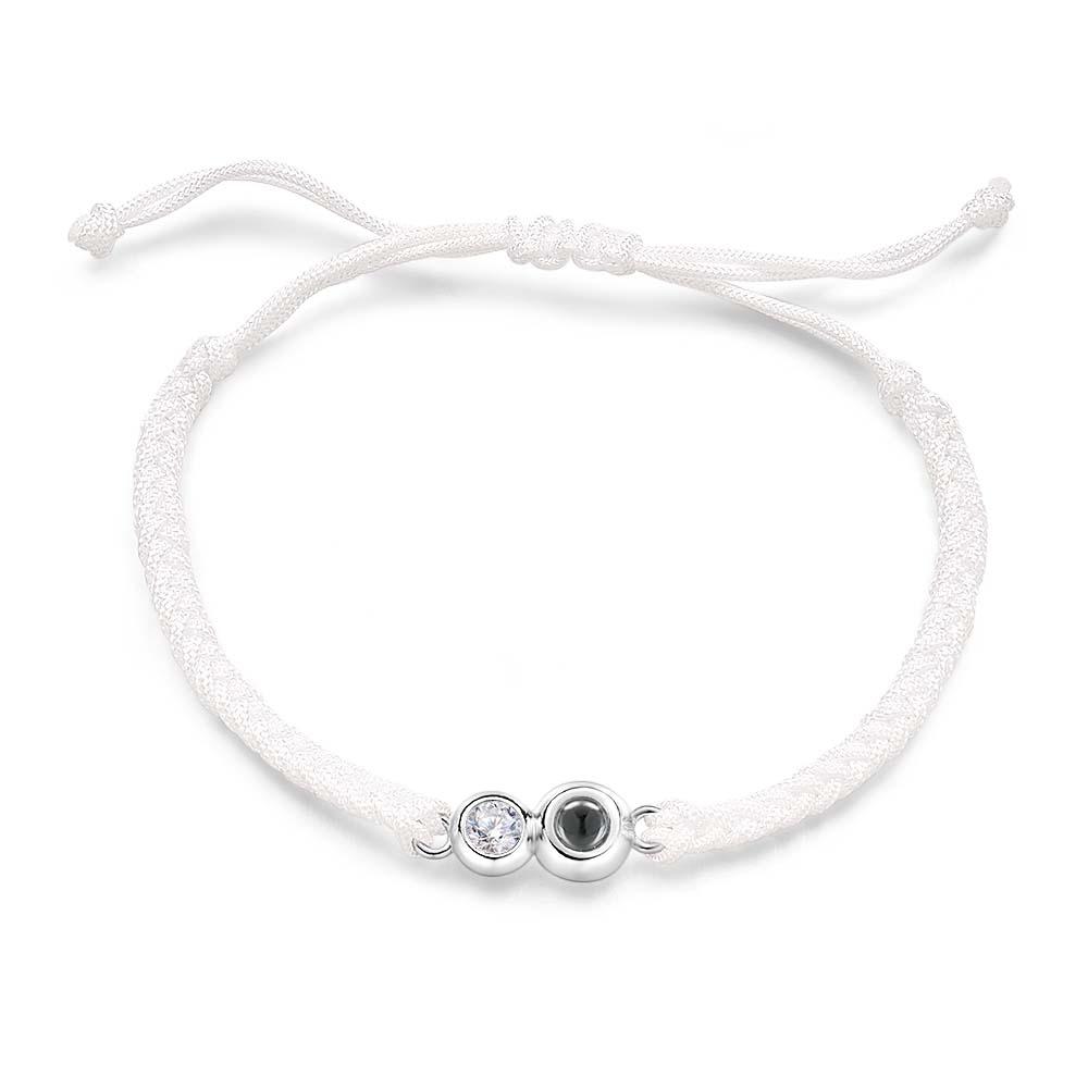 Custom Birthstone And Picture Projection Bracelet Lovely Gift Memorial Wedding Gift for Him Her