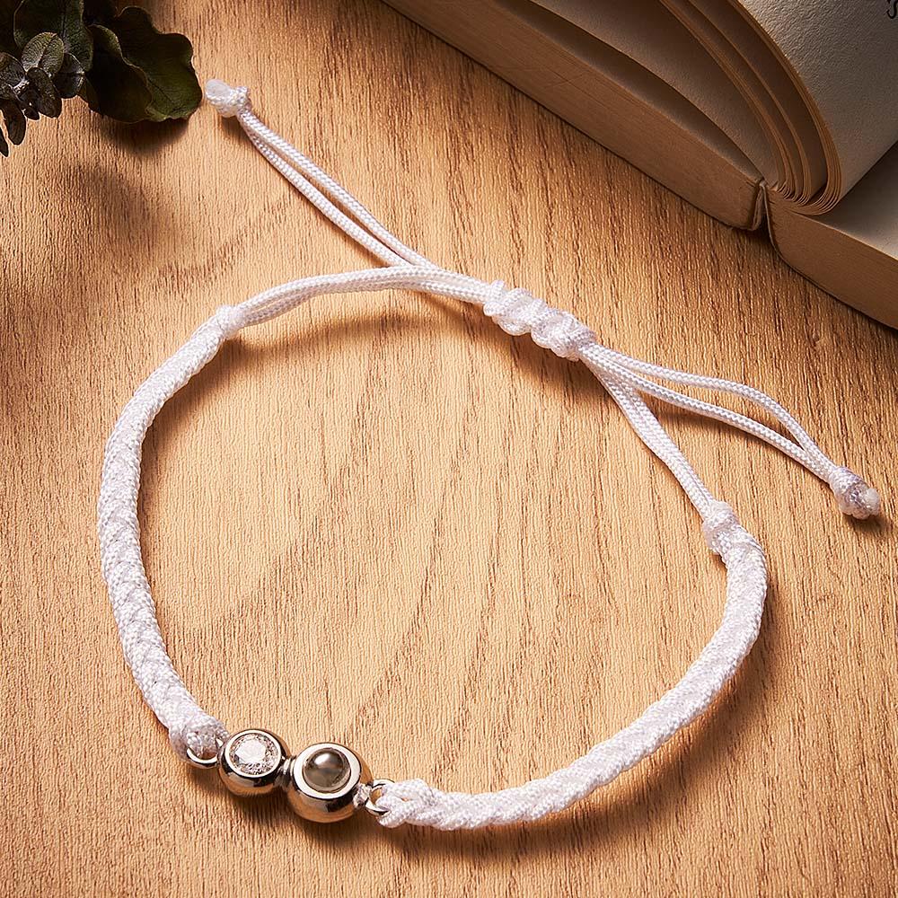 Custom Birthstone And Picture Projection Bracelet Lovely Gift Memorial Wedding Gift for Him Her