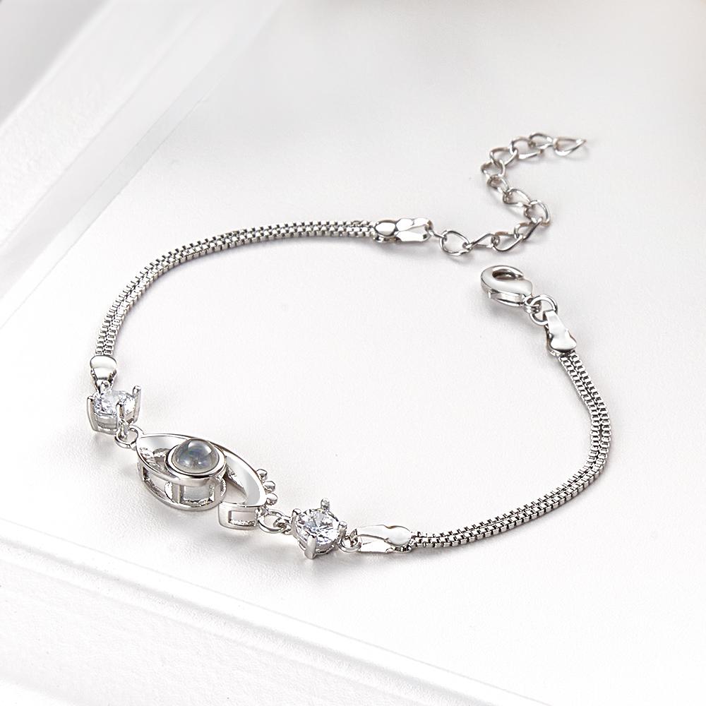 Photo Projection Bracelet Memorial Gift Custom Photo Charm Bracelet for Woman Best Friend Gift for Her