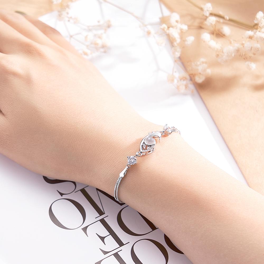 Photo Projection Bracelet Memorial Gift Custom Photo Charm Bracelet for Woman Best Friend Gift for Her