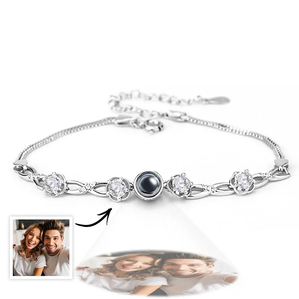 Projection Bracelets Stainless Steel Custom Projection Bracelets Woven Photo Bracelets Commemorative Gifts
