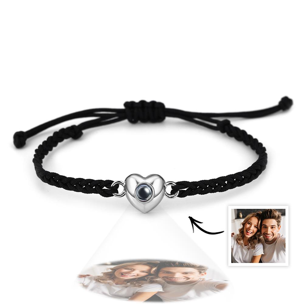 Personalized Picture Projection Bracelet with Heart Shaped Exquisite and Stylish Gift for Her