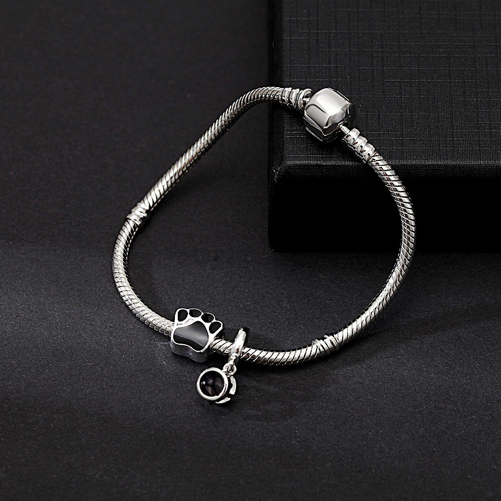 Personalized Picture Projection Bracelet with Cute Ornaments Best Gift for Her
