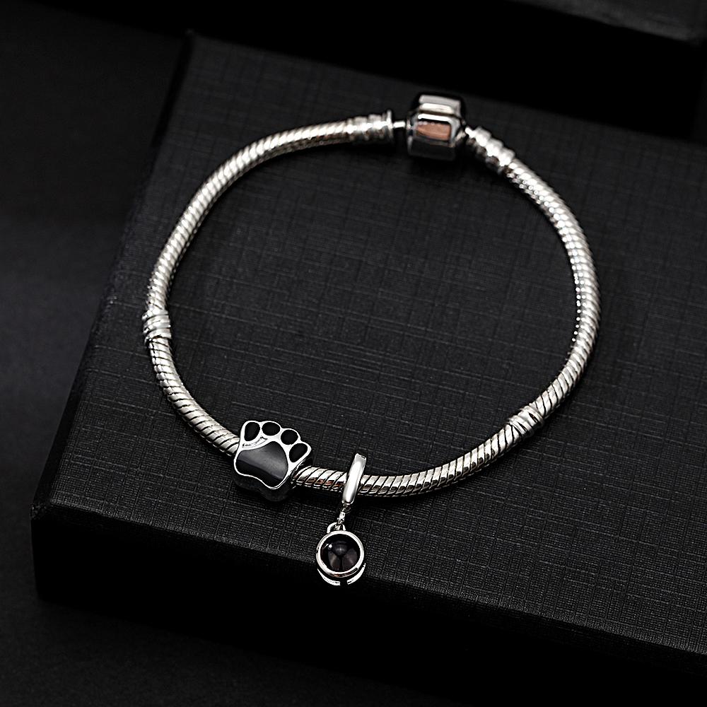 Personalized Picture Projection Bracelet with Cute Ornaments Best Gift for Her
