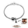 Personalized Picture Projection Bracelet with Cute Ornaments Best Gift for Her