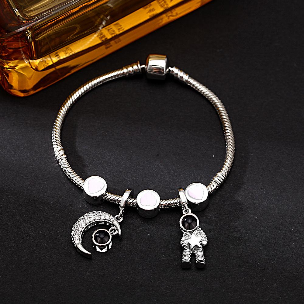 Personalized Picture Projection Bracelet with Mini Ornaments Creative Gift for Favourite Person
