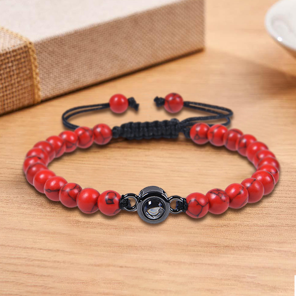 Custom Photo Projection Bracelet Men's Bracelet Jewelry Gift for Boyfriend Husband Dad