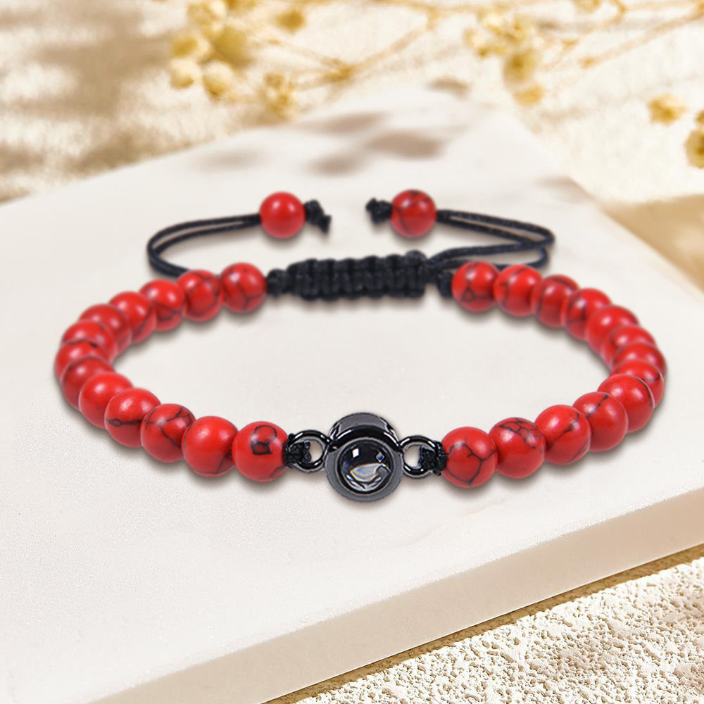 Custom Photo Projection Bracelet Men's Bracelet Jewelry Gift for Boyfriend Husband Dad