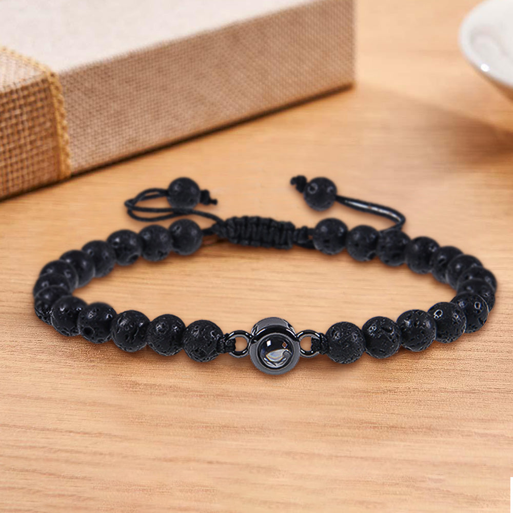 Custom Photo Projection Bracelet Men's Bracelet Jewelry Gift for Boyfriend Husband Dad