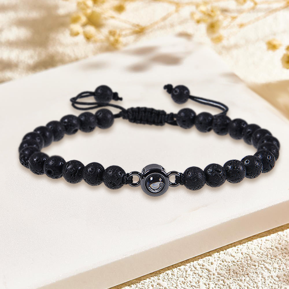 Custom Photo Projection Bracelet Men's Bracelet Jewelry Gift for Boyfriend Husband Dad