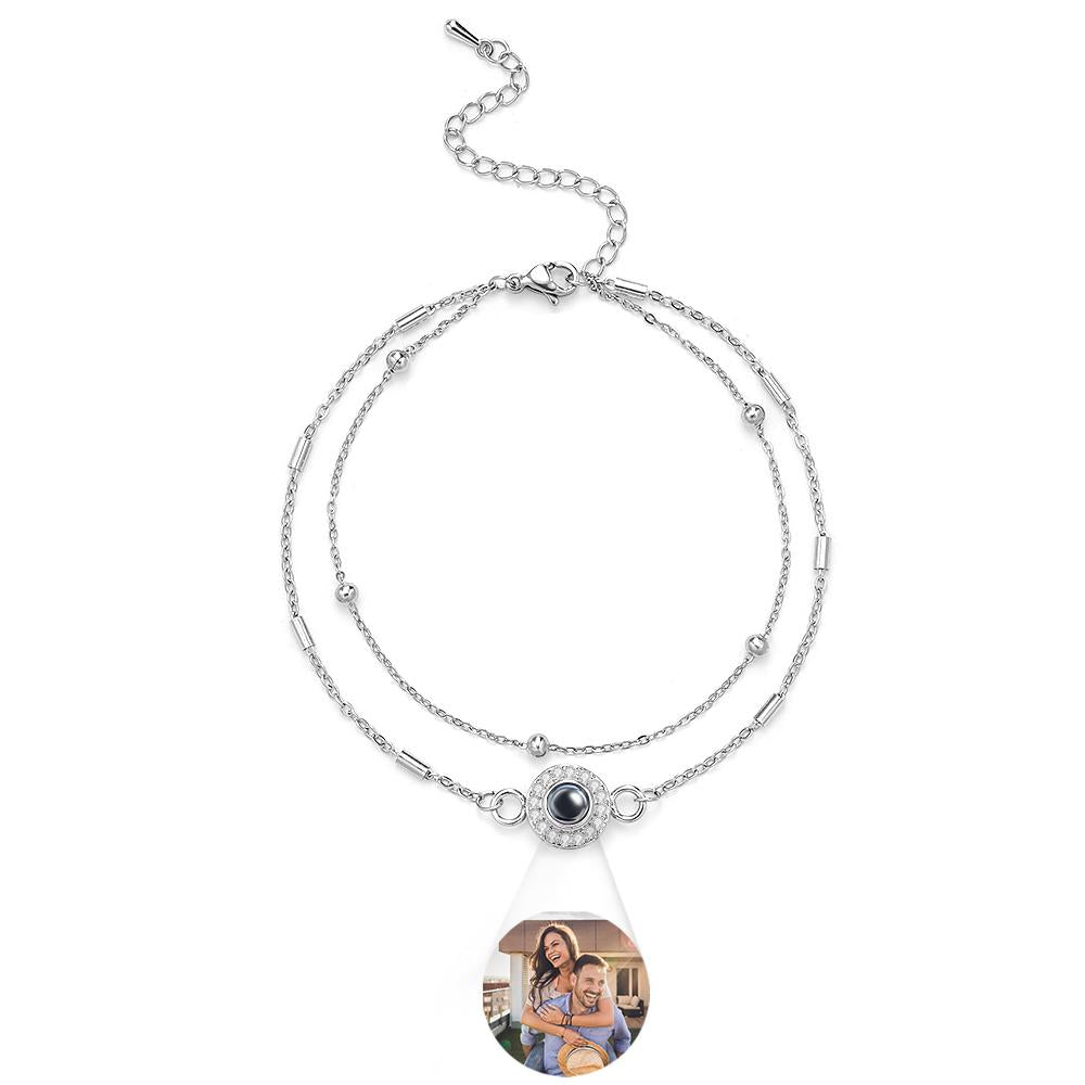 Custom Projection Bracelet Double Layer Diamond Grace Gift
