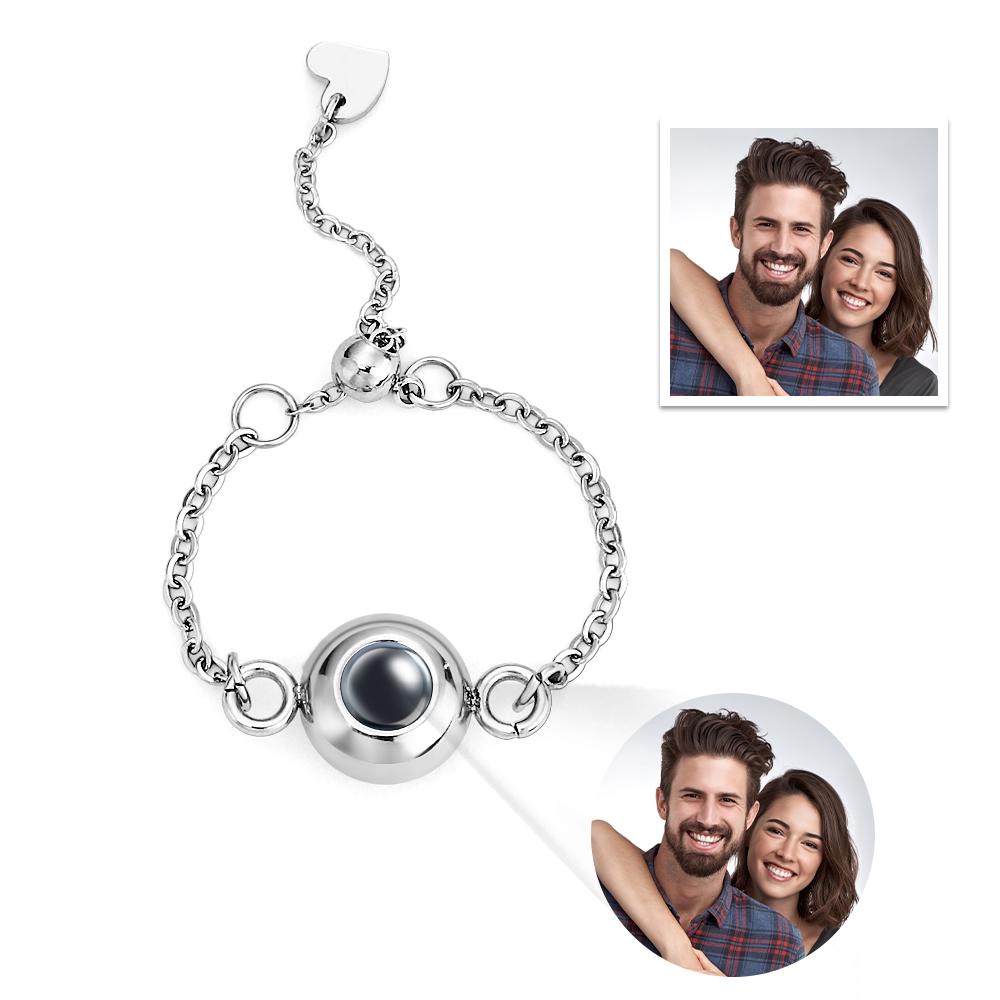 Custom Photo Projection Ring Trendy Best Friend Gift