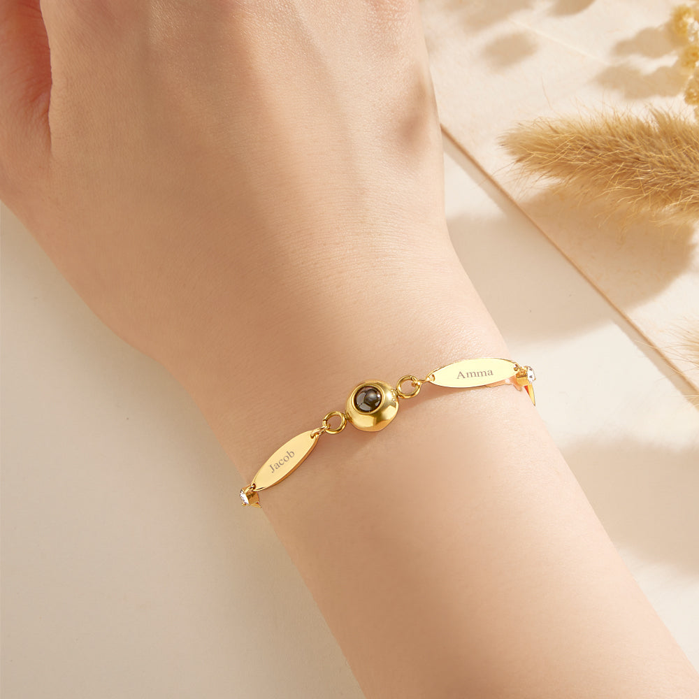 Personalized Lettering Custom Projection Bracelet Friendship Gift