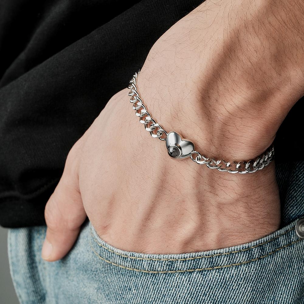 Custom Projection Bracelet Cuban Chain Simple Gift