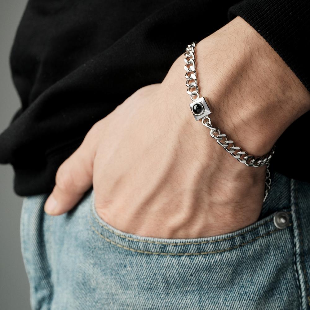 Custom Projection Bracelet Square Chain Simple Gift