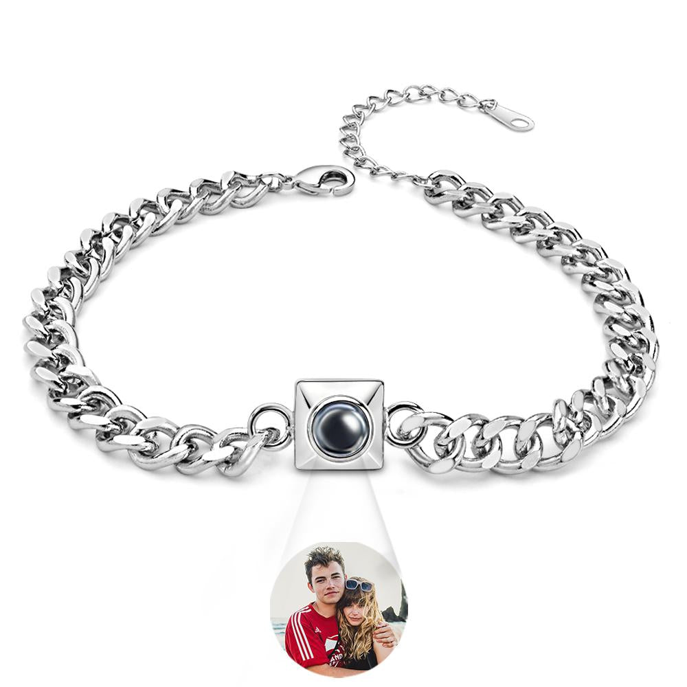 Custom Projection Bracelet Square Chain Simple Gift