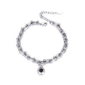 Personalized Projected Picture Bracelet With Round Pendant Handsome Christmas Gift For Husband