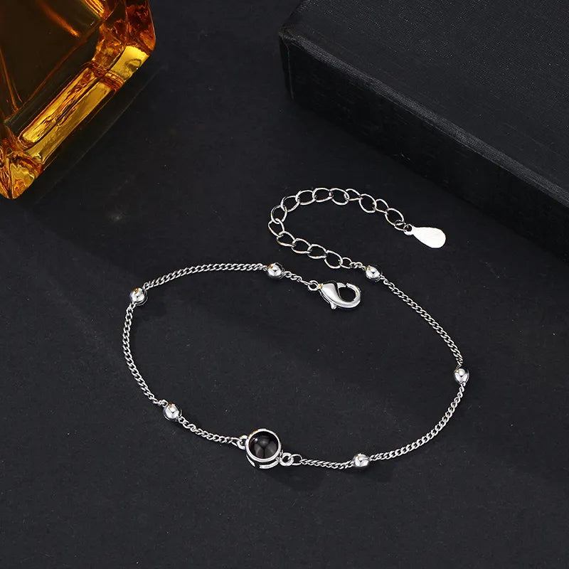 Custom Projection Picture Bracelet with Real Rose Bear Gift box Rose Shaped Necklace Gift Box Jewellery Gift Box