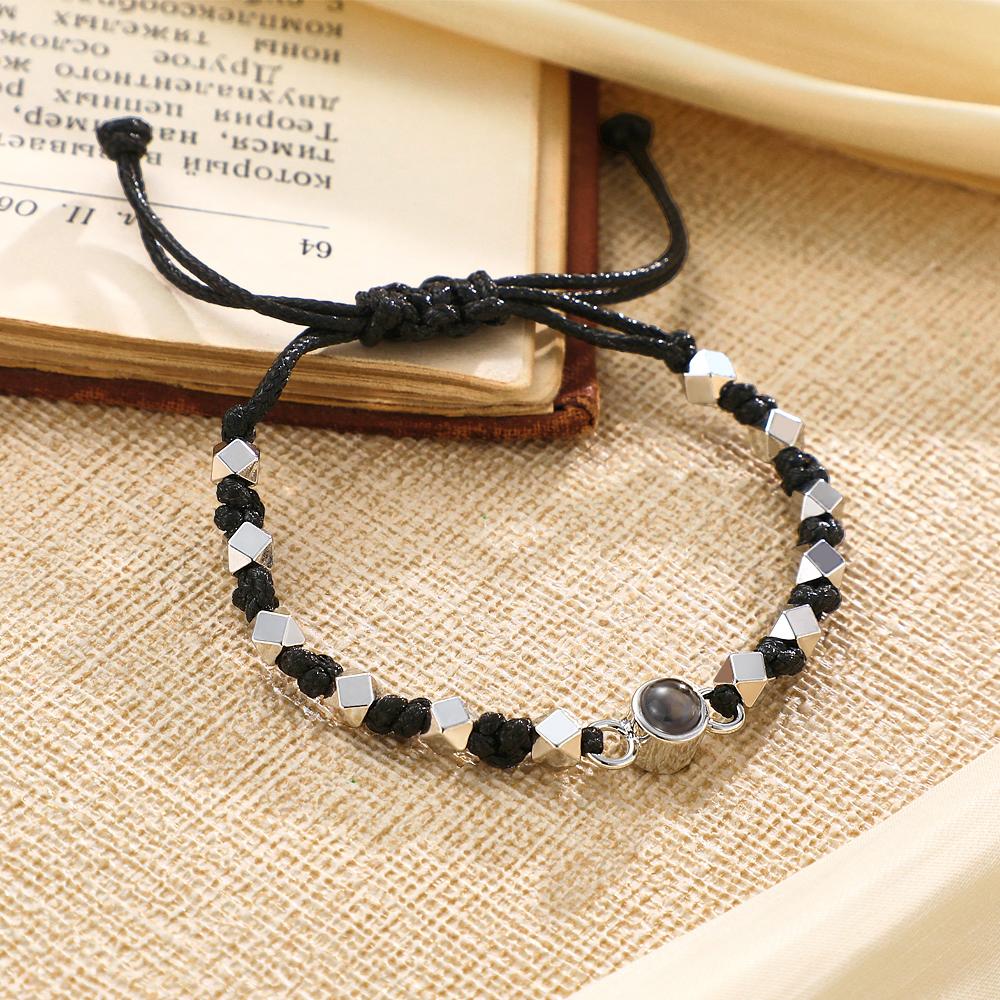 Custom Photo Bracelet Projection Braid Commemorative Gift